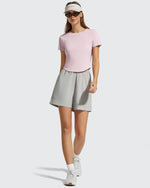 G4Free - Cropped Crewneck Relaxed Fit Short Sleeve Tops -GF26K885A001A-S-GF26K885A001B-M-GF26K885A001C-L-GF26K885A001D-XL-GF26K885A001E-XXL