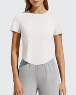 G4Free - Cropped Crewneck Relaxed Fit Short Sleeve Tops -GF26K885A001A-S-GF26K885A001B-M-GF26K885A001C-L-GF26K885A001D-XL-GF26K885A001E-XXL