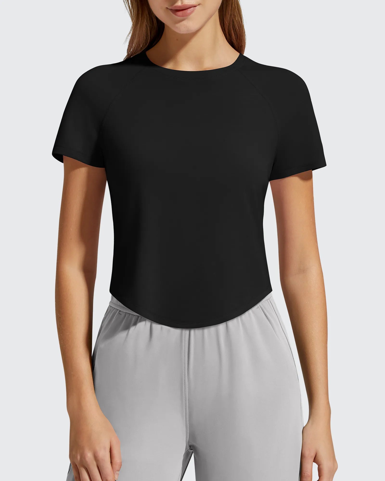 G4Free - Cropped Crewneck Relaxed Fit Short Sleeve Tops -GF26K885A001A-S-GF26K885A001B-M-GF26K885A001C-L-GF26K885A001D-XL-GF26K885A001E-XXL