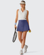 G4Free - Drawstring Curved Hem Inner Shorts Ball Pocket Skorts 15" -GF26H815G012F-XS-GF26H815G012A-S-GF26H815G012B-M-GF26H815G012C-L-GF26H815G012D-XL