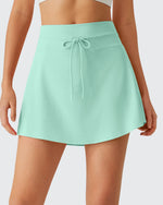 G4Free - Drawstring Curved Hem Inner Shorts Ball Pocket Skorts 15" -GF26H815G012F-XS-GF26H815G012A-S-GF26H815G012B-M-GF26H815G012C-L-GF26H815G012D-XL