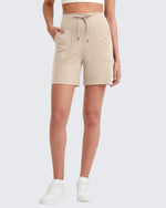 G4Free - EverGoing Bermuda Drawstring High-Waist Athletic Shorts -GF25E308AF-XS