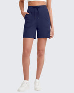 G4Free - EverGoing Bermuda Drawstring High-Waist Athletic Shorts -GF25E308AF-XS