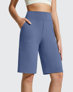 G4Free - EverGoing Bermuda Pockets Knee Length Shorts 10" -GF26E795F001A-S-GF26E795F001B-M-GF26E795F001C-L-GF26E795F001D-XL-GF26E795F001E-XXL