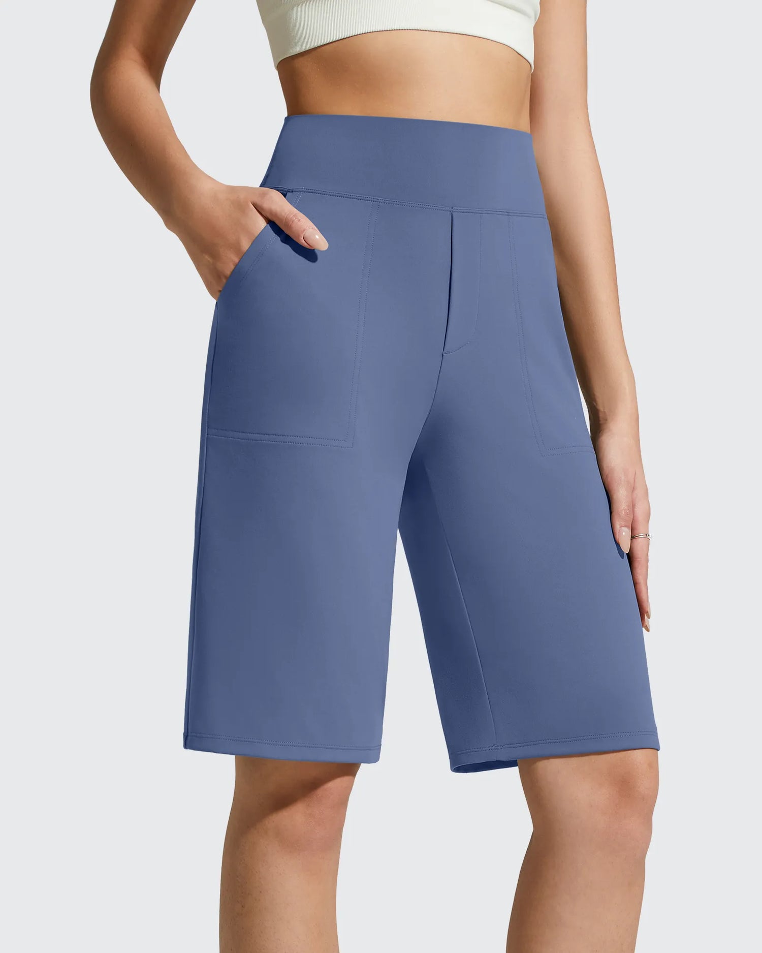 G4Free - EverGoing Bermuda Pockets Knee Length Shorts 10" -GF26E795F001A-S-GF26E795F001B-M-GF26E795F001C-L-GF26E795F001D-XL-GF26E795F001E-XXL