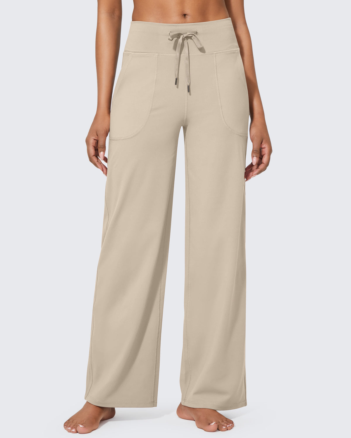 G4Free - EverGoing Business Casual High-Waist Wide Leg Pants Petite -GF23J189AF-XS