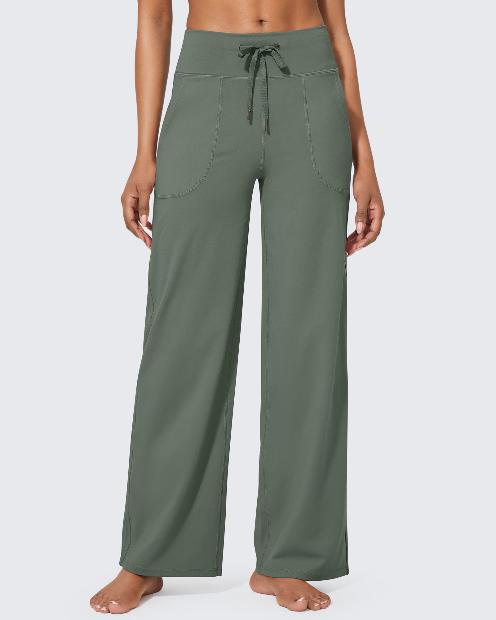 G4Free - EverGoing Business Casual High-Waist Wide Leg Pants Petite -GF23J189AF-XS