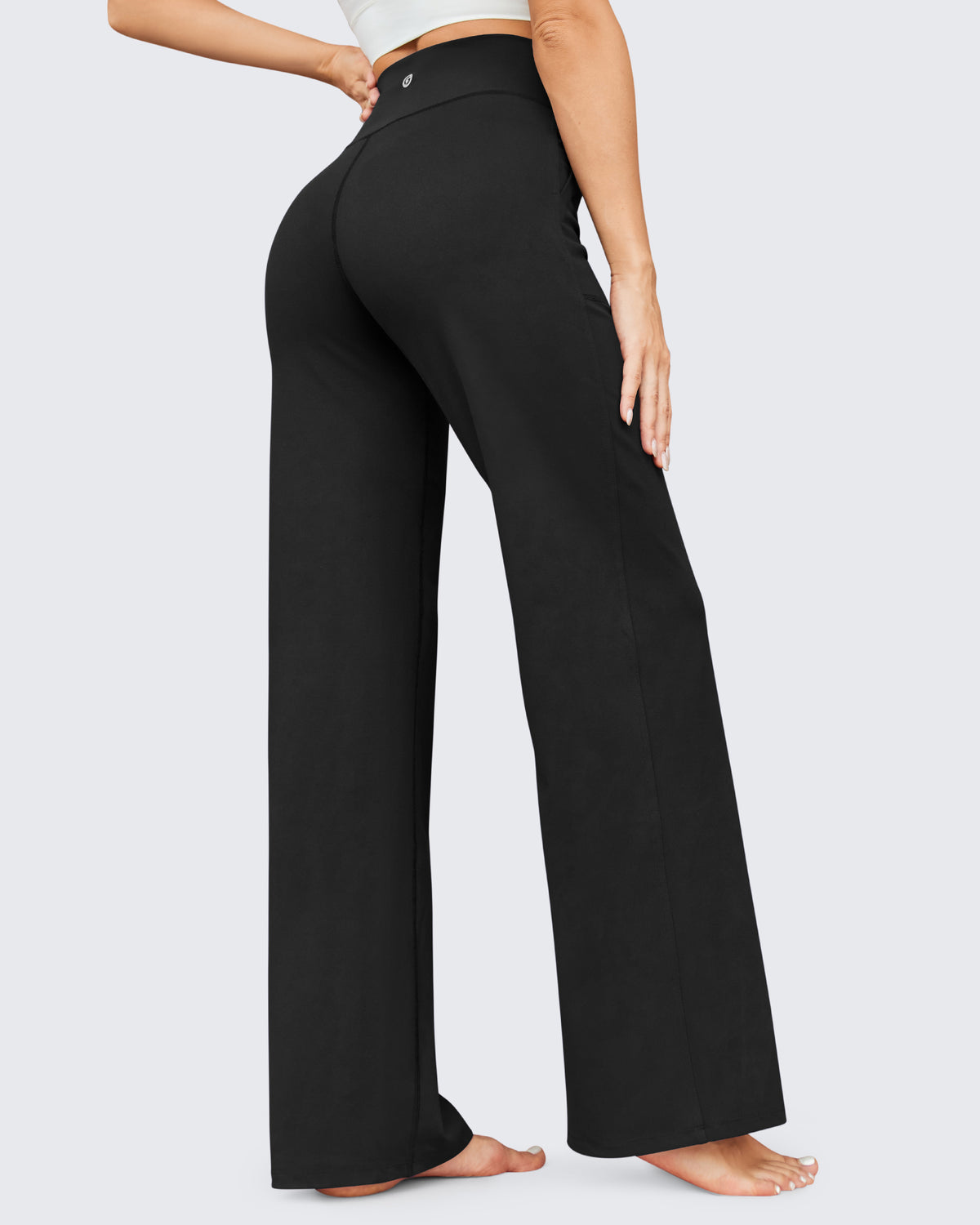 G4Free - EverGoing Business Casual High-Waist Wide Leg Pants Petite -GF23J189AF-XS