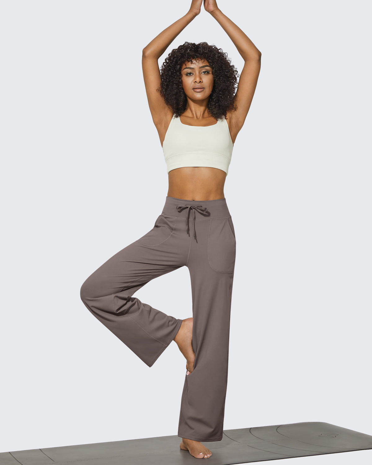 G4Free - EverGoing Business Casual High-Waist Wide Leg Pants Petite -GF23J189AF-XS