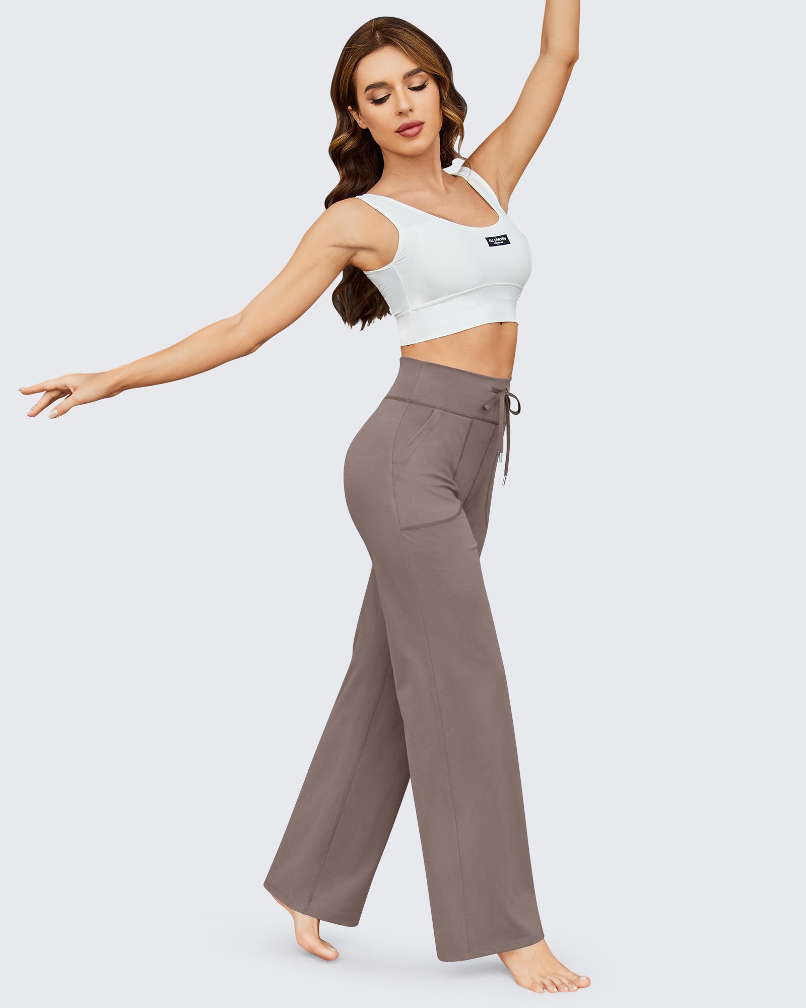 G4Free - EverGoing Business Casual High-Waist Wide Leg Pants Petite -GF23J189AF-XS-GF23J189AA-S-GF23J189AB-M-GF23J189AC-L-GF23J189AD-XL