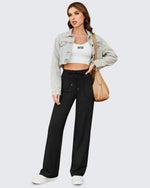G4Free - EverGoing Business Casual High-Waist Wide Leg Pants Petite -GF23J189AF-XS-GF23J189AA-S-GF23J189AB-M-GF23J189AC-L-GF23J189AD-XL