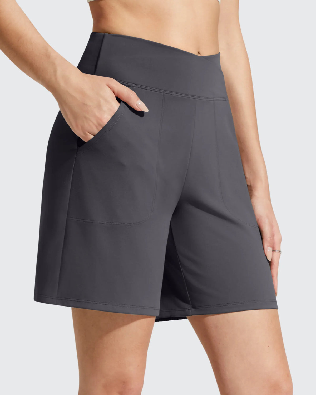 G4Free - EverGoing Cross Waist Pockets Athletic Shorts 6'' -GF26E784A001F-XS-GF26E784A001A-S-GF26E784A001B-M-GF26E784A001C-L-GF26E784A001D-XL