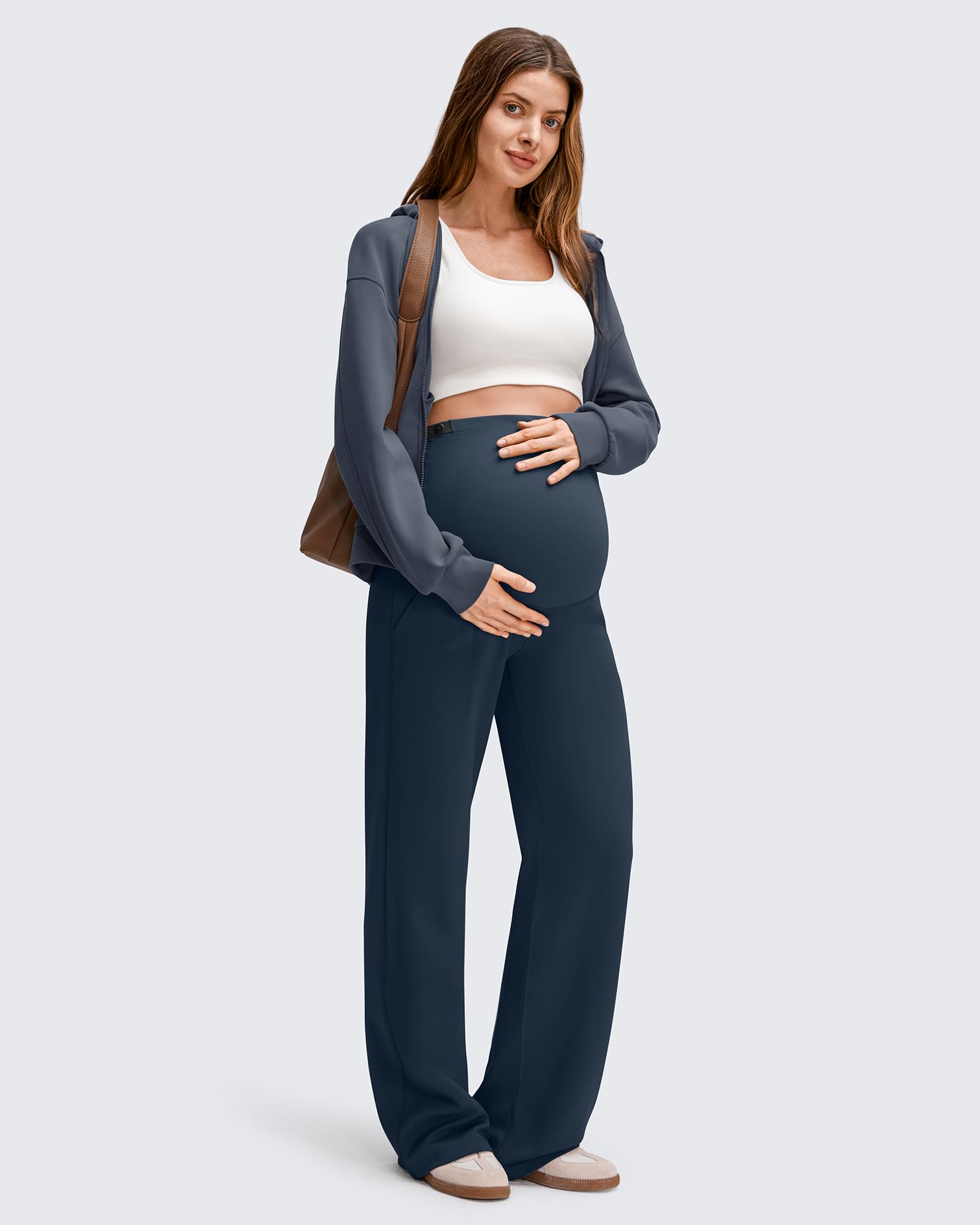 G4Free - EverGoing Fleece Lined Maternity Wide Leg Pants -GF25JY599AF-XS-GF25JY600AF-XS-GF25JY601AF-XS-GF25JY599AA-S-GF25JY600AA-S