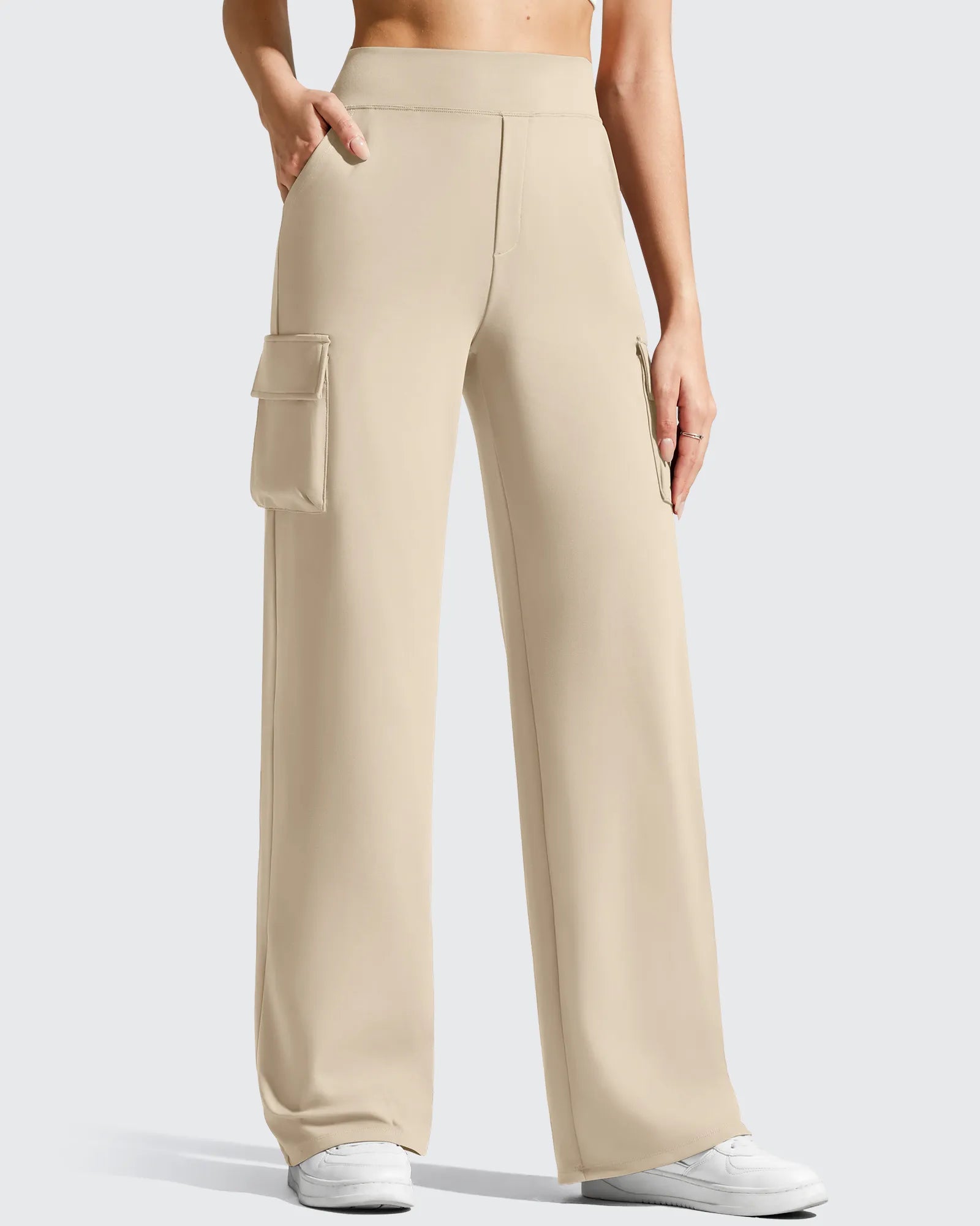 G4Free - EverGoing High-Waist 4 Pockets Wide Leg Cargo Pants -GF26J798A001A-S-GF26J799A001A-S-GF26J800A001A-S-GF26J798A001B-M-GF26J799A001B-M