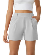 G4Free - EverGoing High-Waist Belted Pleated Casual Dressy Shorts -GF24E200AF-XS-GF24E200AA-S-GF24E200AB-M-GF24E200AC-L-GF24E200AD-XL