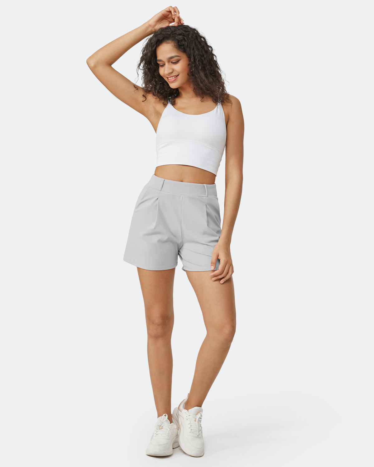 G4Free - EverGoing High-Waist Belted Pleated Casual Dressy Shorts -GF24E200AF-XS-GF24E200AA-S-GF24E200AB-M-GF24E200AC-L-GF24E200AD-XL