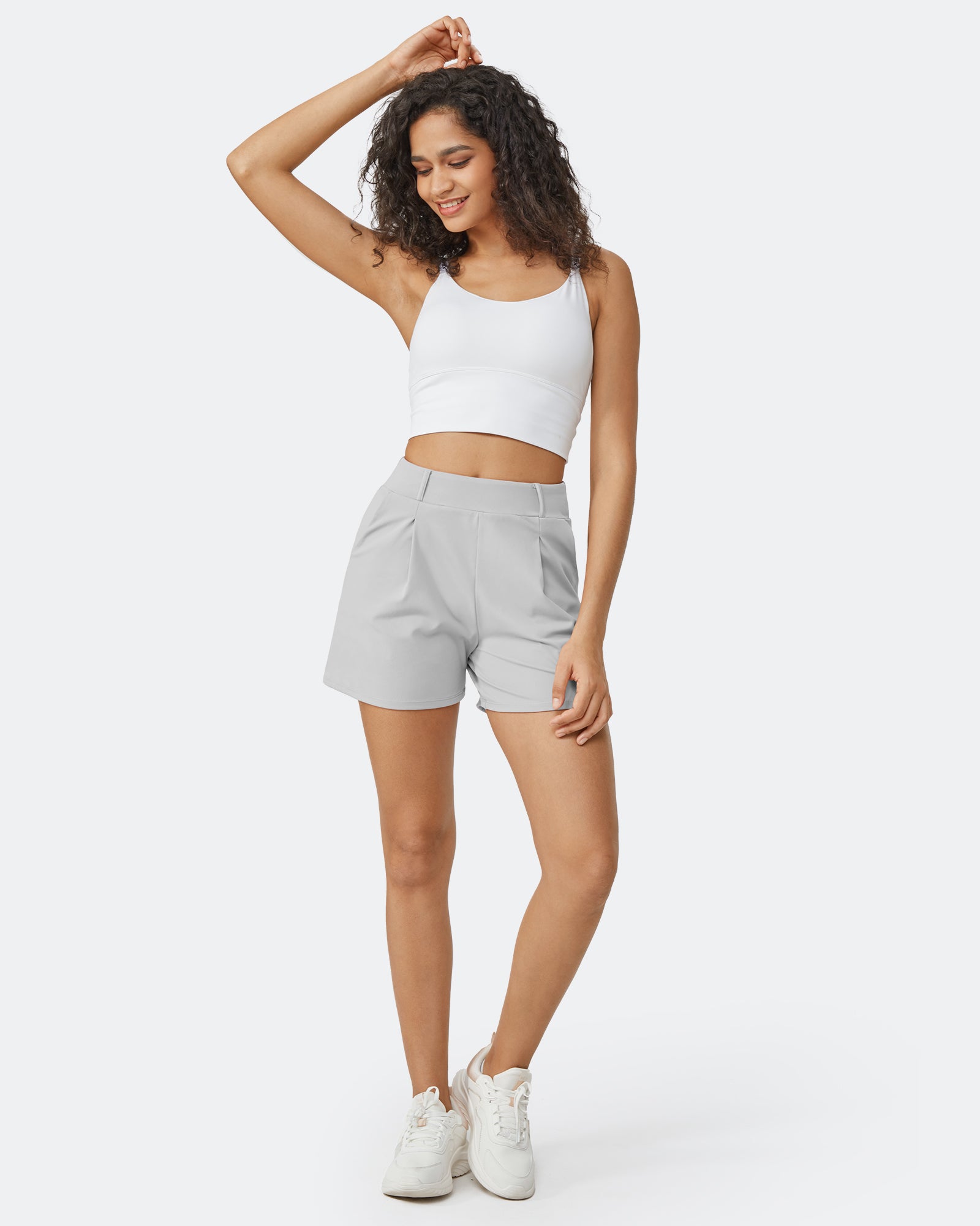 G4Free - EverGoing High-Waist Belted Pleated Casual Dressy Shorts -GF24E200AF-XS-GF24E200AA-S-GF24E200AB-M-GF24E200AC-L-GF24E200AD-XL