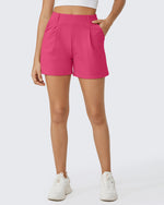 G4Free - EverGoing High-Waist Belted Pleated Casual Dressy Shorts -GF24E200AF-XS-GF24E200AA-S-GF24E200AB-M-GF24E200AC-L-GF24E200AD-XL