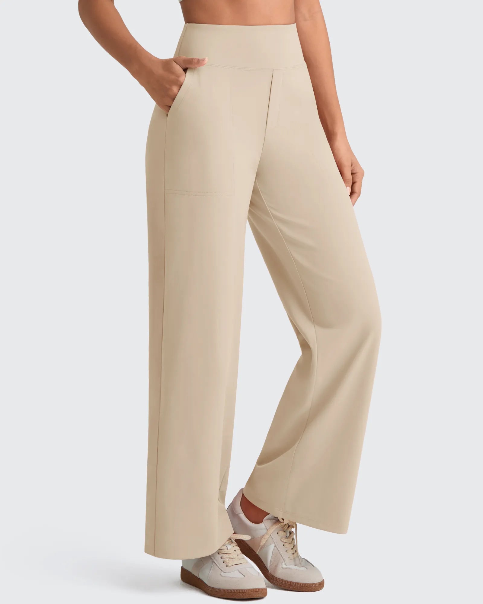 G4Free - EverGoing High Waist Stretch Dressy Cropped Pants Regular -GF25J468HF-XS