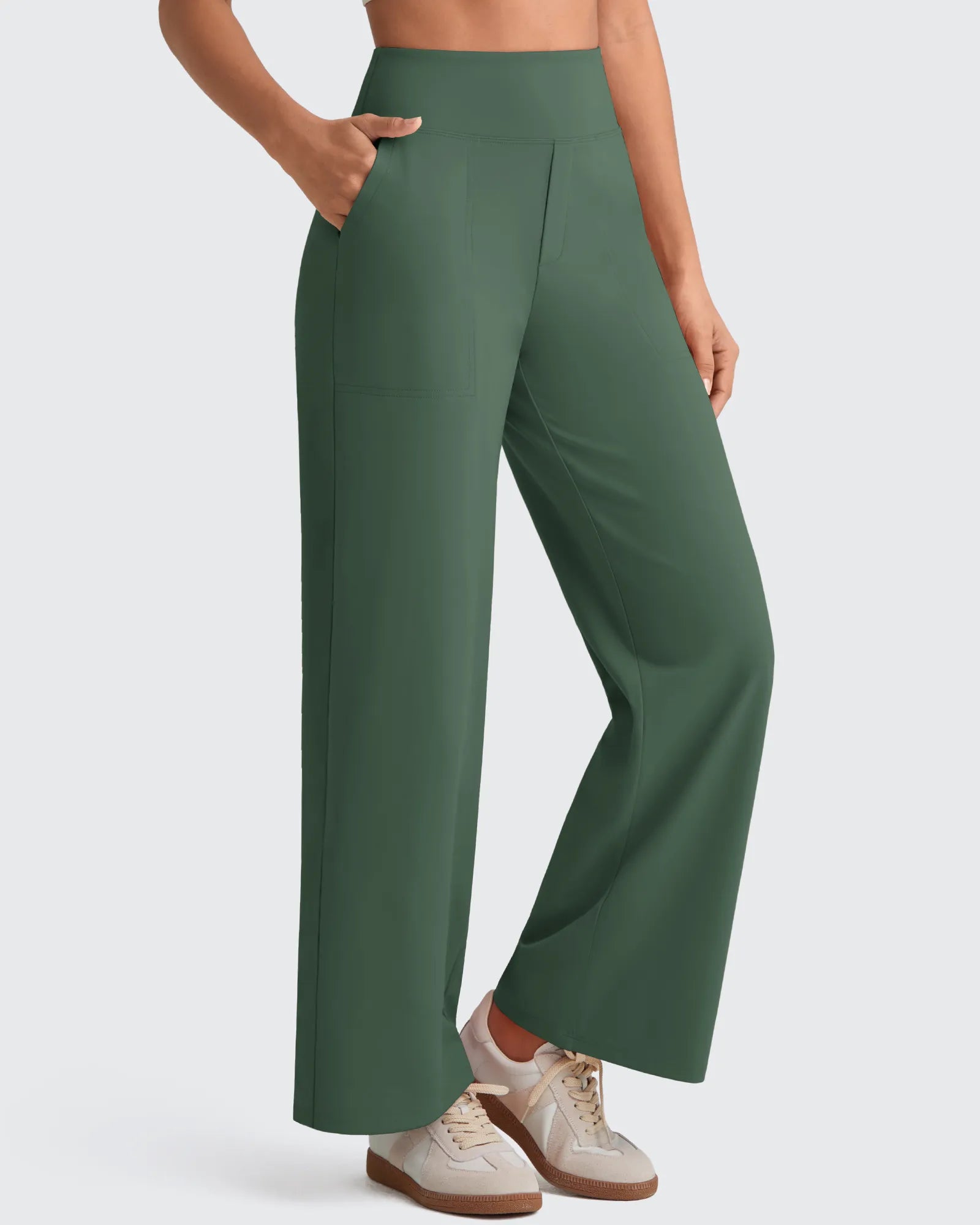 G4Free - EverGoing High Waist Stretch Dressy Cropped Pants Tall -GF25J469AF-XS