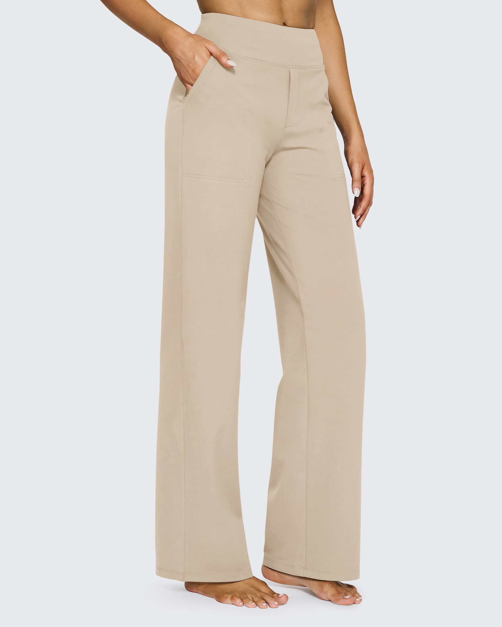 G4Free - EverGoing Loose High-Waist Business Casual Pants 33'' -GF23J184AF-XS