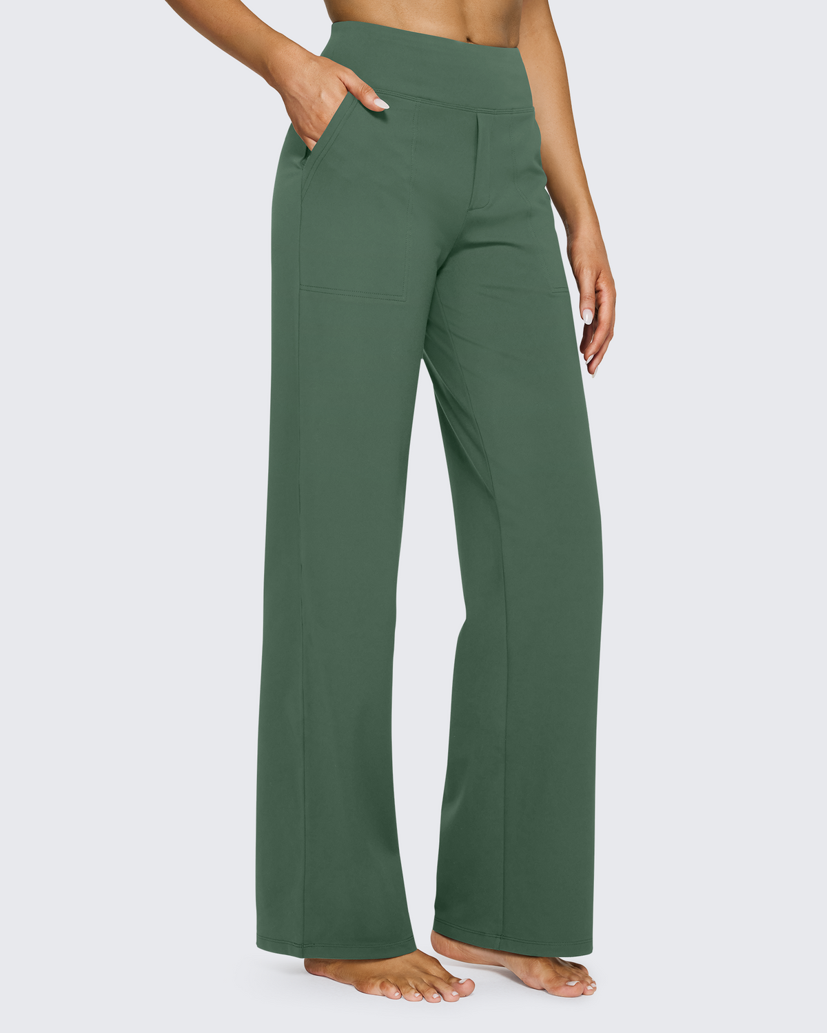 G4Free - EverGoing Loose High-Waist Business Casual Pants 33'' -GF23J184AF-XS