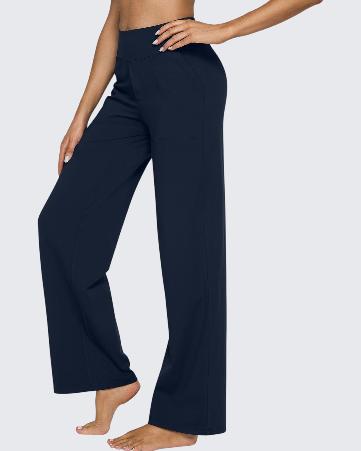 G4Free - EverGoing Loose High-Waist Business Casual Pants 35'' -GF25J474DA-S