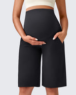 G4Free - EverGoing Maternity Athletic Bermuda Shorts 12'' -GF25EY508AA-S-GF25EY508AB-M-GF25EY508AC-L-GF25EY508AD-XL-GF25EY508AE-XXL