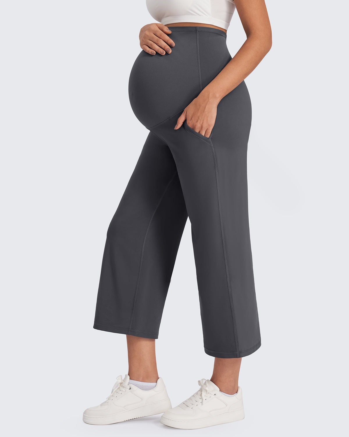 G4Free - EverGoing Maternity Capris Cropped Yoga Pants 21'' -GF25J307AA-S