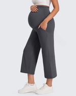 G4Free - EverGoing Maternity Capris Cropped Yoga Pants 21'' -GF25J307AA-S-GF25J307AB-M-GF25J307AC-L-GF25J307AD-XL-GF25J307AE-XXL