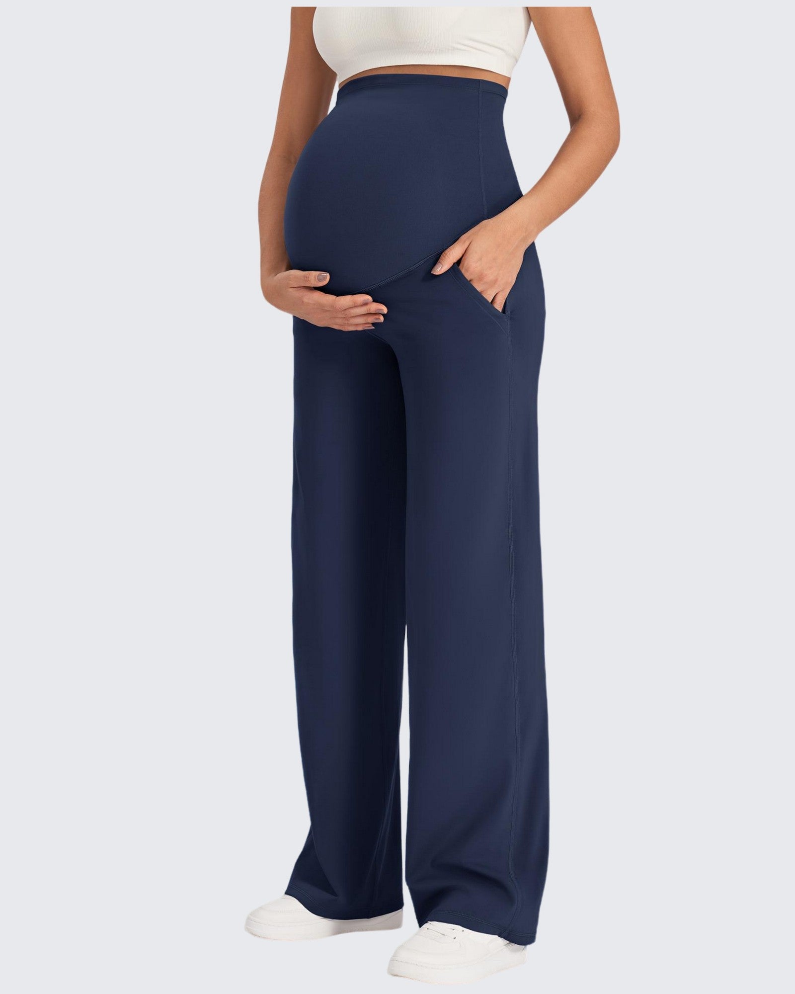 G4Free - EverGoing Maternity Stretch Wide Leg Pants -GF24J289AA-S