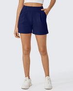 G4Free - EverGoing Pleated Casual Dress Shorts with Belt Loops -GF24E200AF-XS