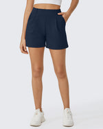 G4Free - EverGoing Pleated Casual Dress Shorts with Belt Loops -GF24E200AF-XS
