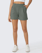 G4Free - EverGoing Pleated Casual Dress Shorts with Belt Loops -GF24E200AF-XS