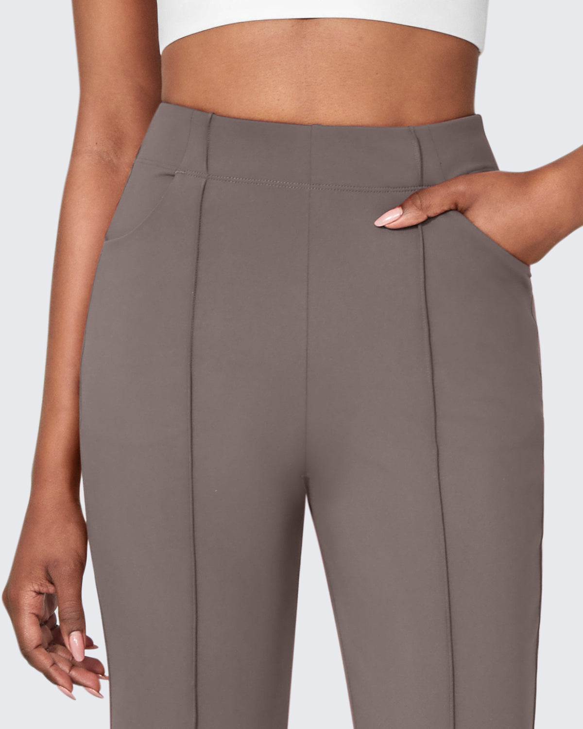 G4Free - EverGoing Stretch Mid-Waist Flare Business Casual Pants -GF24A212AA-S-GF22A081AA-S-GF24A213AA-S-GF24A212AB-M-GF22A081AB-M
