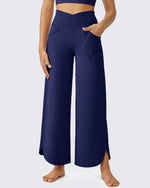 G4Free - EverGoing Wide Leg Cross High-Waist Capri Pants Tall -GF24J196AA-S