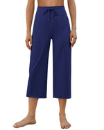 G4Free - EverGoing Wide Leg High-Rise Drawstring Capris Pants -GF24J218AF-XS