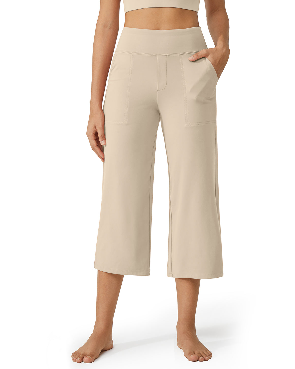G4Free - EverGoing Wide Leg High-Waist Casual Capri Pants -GF24J197AA-S-GF24J197AB-M-GF24J197AC-L-GF24J197AD-XL-GF24J197AE-XXL