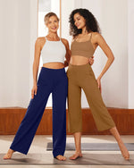 G4Free - EverGoing Wide Leg High-Waist Casual Capri Pants -GF24J197AA-S-GF24J197AB-M-GF24J197AC-L-GF24J197AD-XL-GF24J197AE-XXL