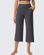 G4Free - EverGoing Wide Leg High-Waist Casual Capri Pants -GF24J197AA-S-GF24J197AB-M-GF24J197AC-L-GF24J197AD-XL-GF24J197AE-XXL