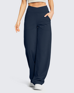 G4Free - EverGoing Wide Leg High-Waist Casual Pants Petite -GF23D170AF-XS
