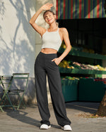 G4Free - EverGoing Wide Leg High-Waist Casual Pants Regular -GF22D061AF-XS