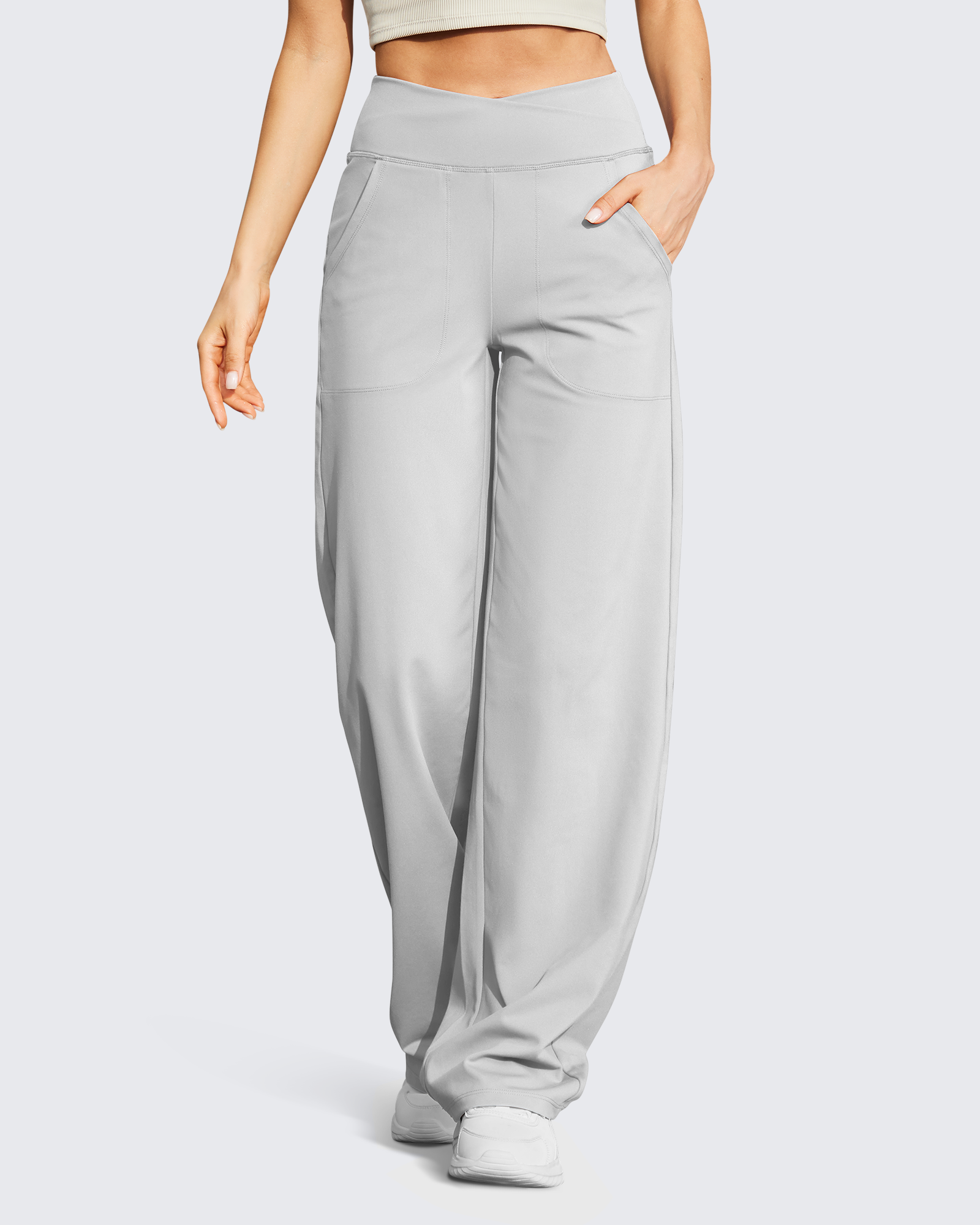 G4Free - EverGoing Wide Leg High-Waist Casual Pants Regular -GF22D061AF-XS