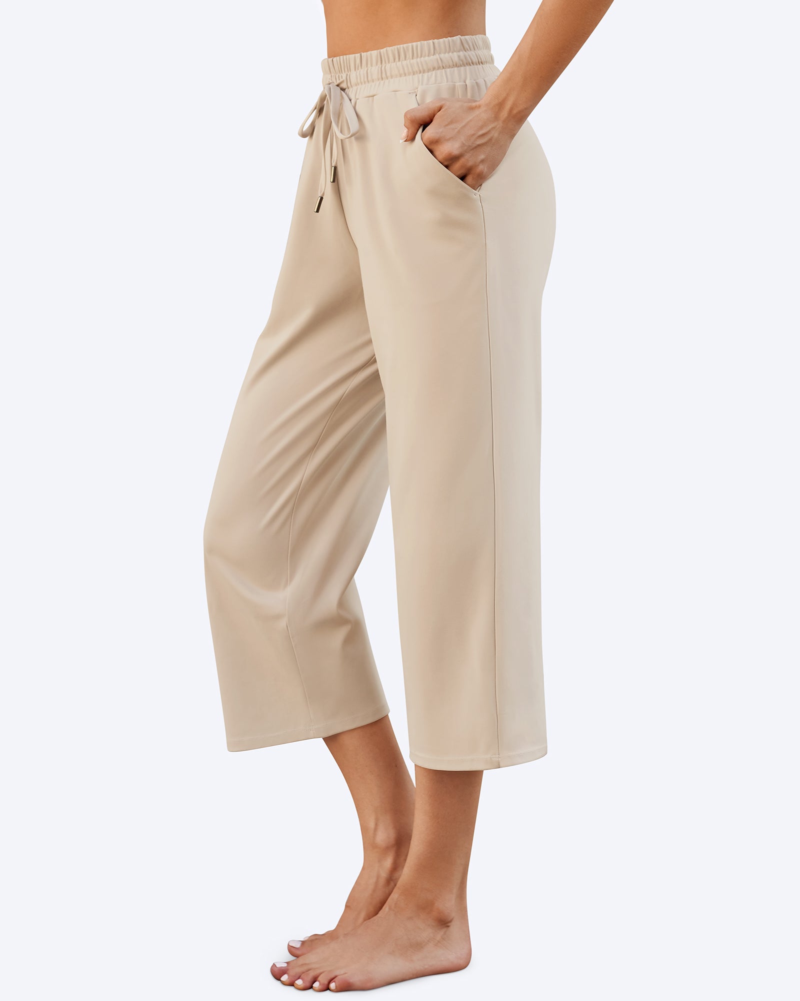 G4Free - EverGoing Wide Leg Mid-Waist Drawstring Capris Pants -GF24J221AA-S-GF24J221AB-M-GF24J221AC-L-GF24J221AD-XL-GF24J221AE-XXL