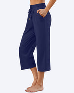 G4Free - EverGoing Wide Leg Mid-Waist Drawstring Capris Pants -GF24J221AA-S-GF24J221AB-M-GF24J221AC-L-GF24J221AD-XL-GF24J221AE-XXL