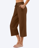 G4Free - EverGoing Wide Leg Mid-Waist Drawstring Capris Pants -GF24J221AA-S-GF24J221AB-M-GF24J221AC-L-GF24J221AD-XL-GF24J221AE-XXL