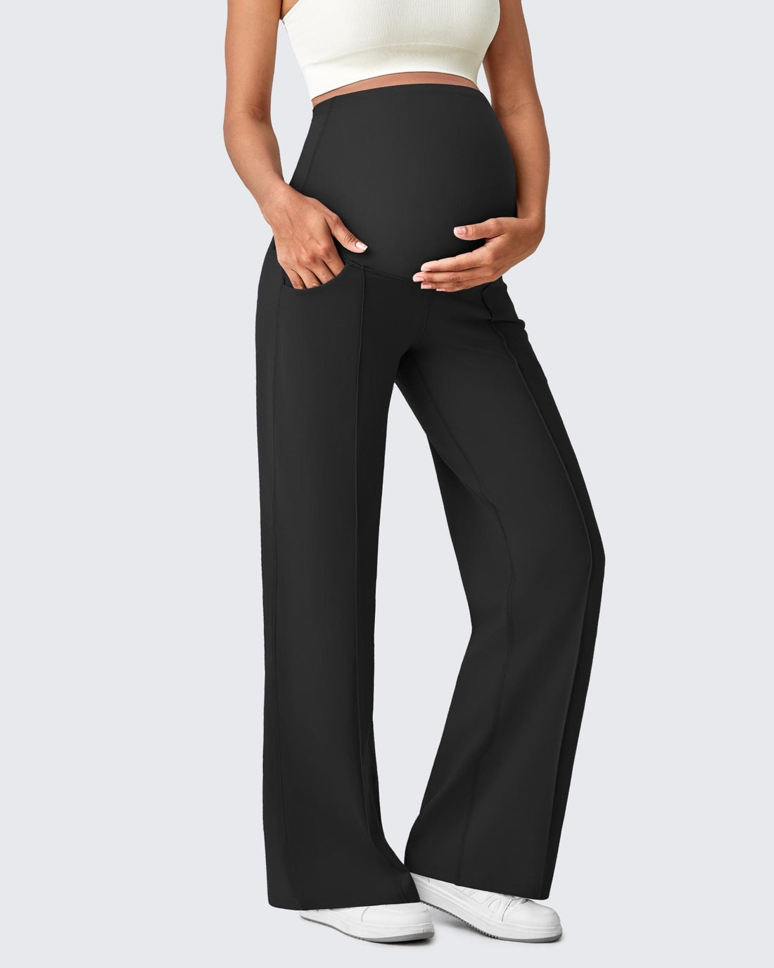 G4Free - EverGoing Wide Leg Pockets Front Pleats Maternity -GF25JY414AA-S-GF25JY449AA-S-GF25JY450AA-S-GF25JY414AB-M-GF25JY449AB-M