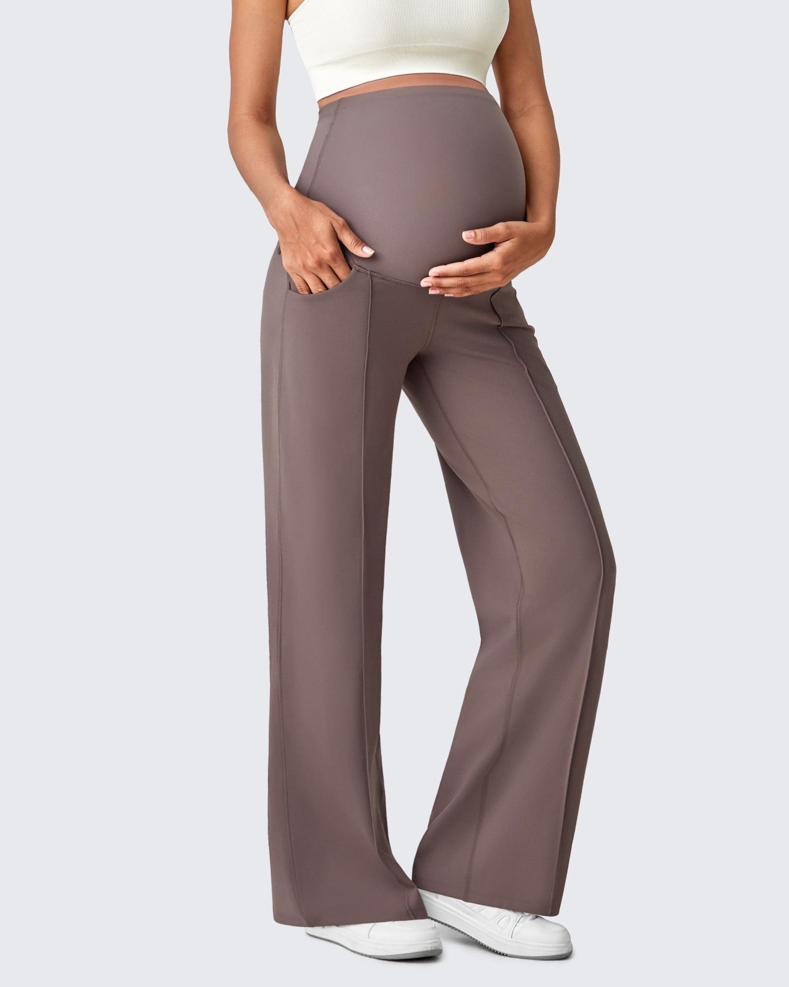G4Free - EverGoing Wide Leg Pockets Front Pleats Maternity -GF25JY414AA-S-GF25JY449AA-S-GF25JY450AA-S-GF25JY414AB-M-GF25JY449AB-M