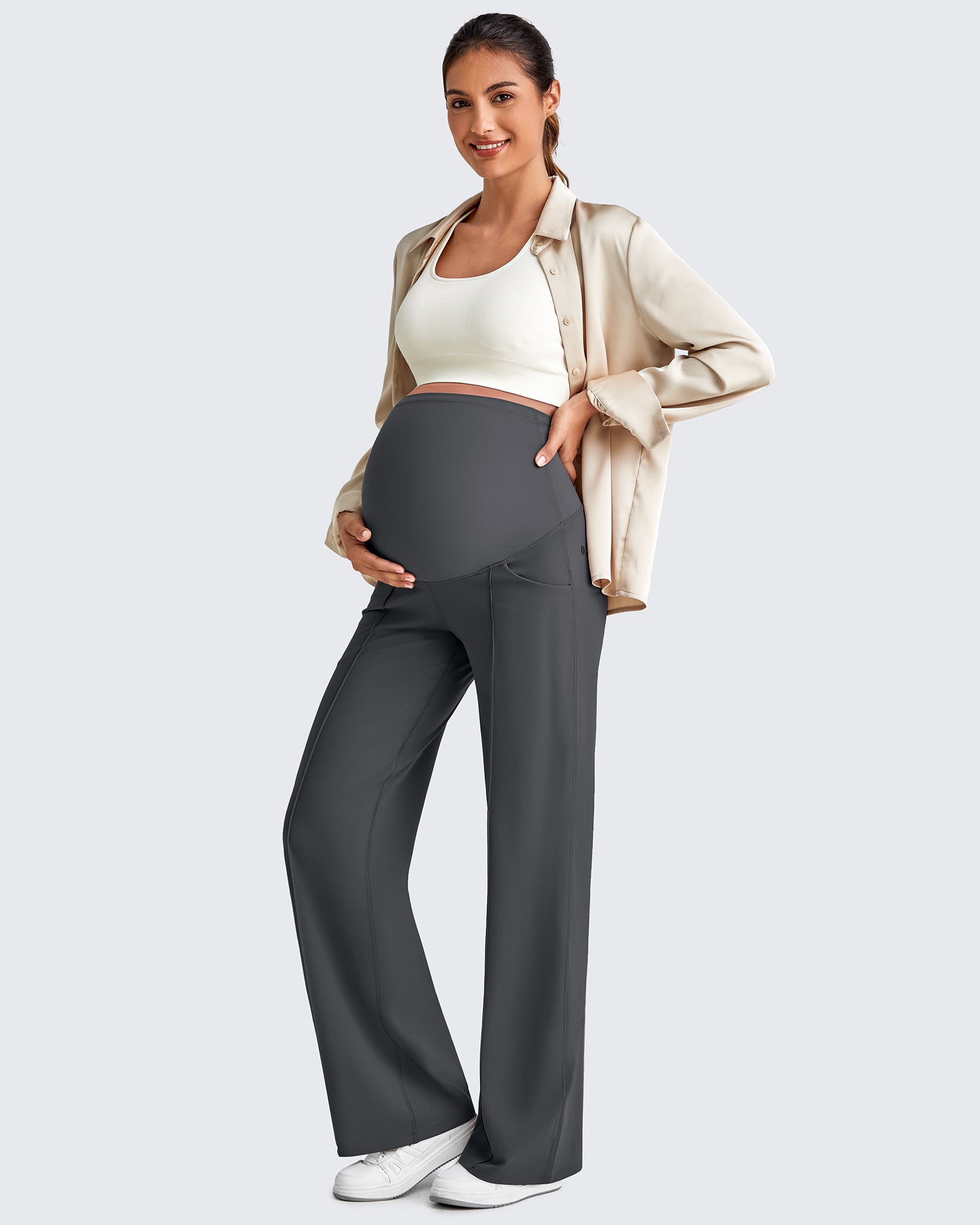 G4Free - EverGoing Wide Leg Pockets Front Pleats Maternity -GF25JY414AA-S-GF25JY449AA-S-GF25JY450AA-S-GF25JY414AB-M-GF25JY449AB-M