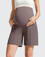 G4Free - Evergoing Front Pleats Pockets Maternity Shorts -GF26EY794F001A-S